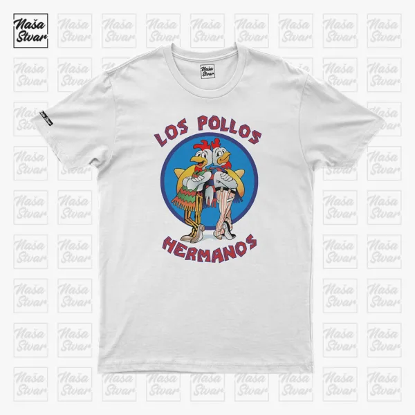Los-Pollos-Hermanos_bela Majica "Los Pollos Hermanos"