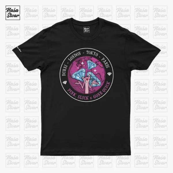 Pink-Panter-Majica-crna Majica "Pink Panter"